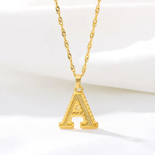 Herren Kette Gold Buchstabe