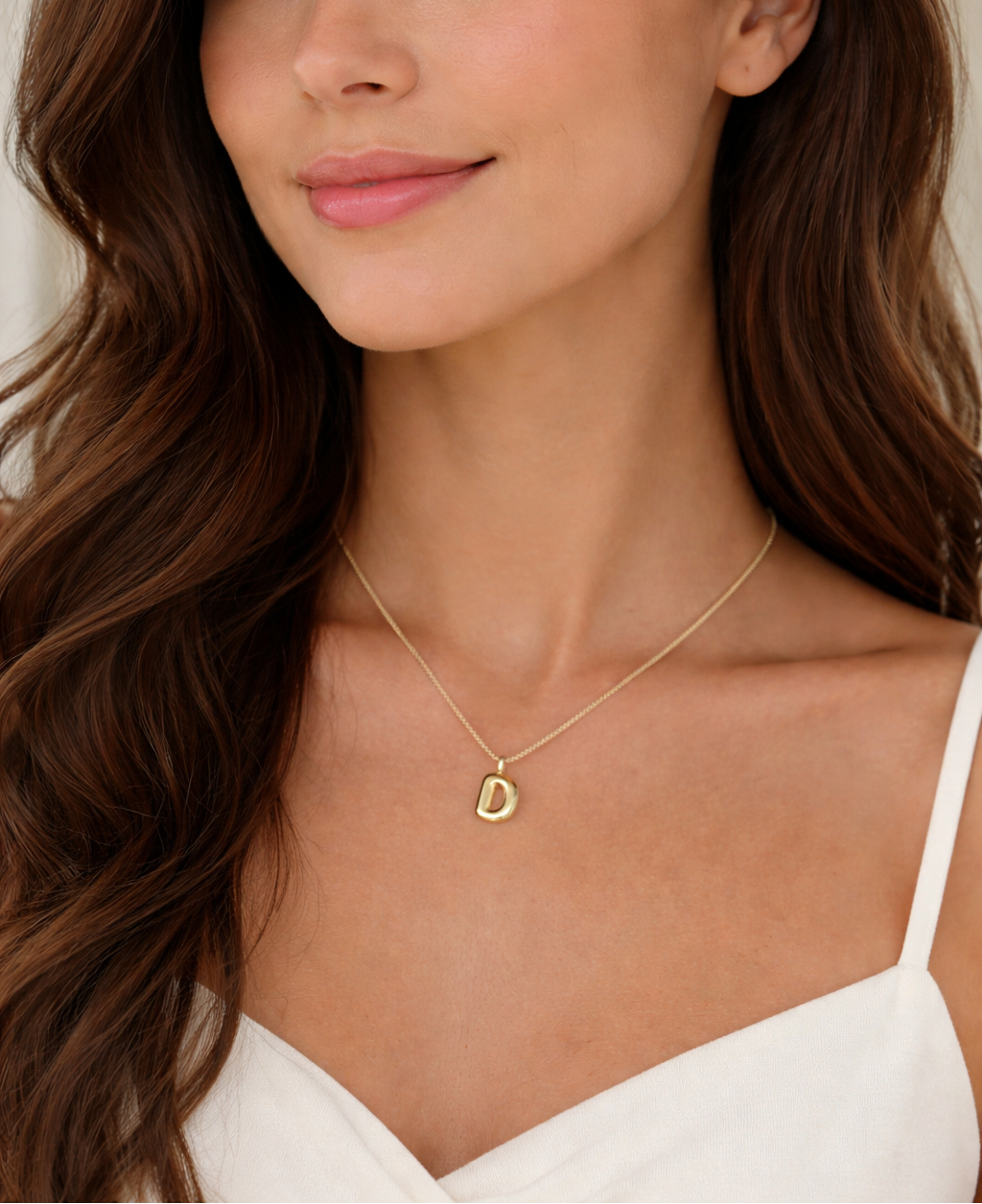 Bubble Letter Necklace D