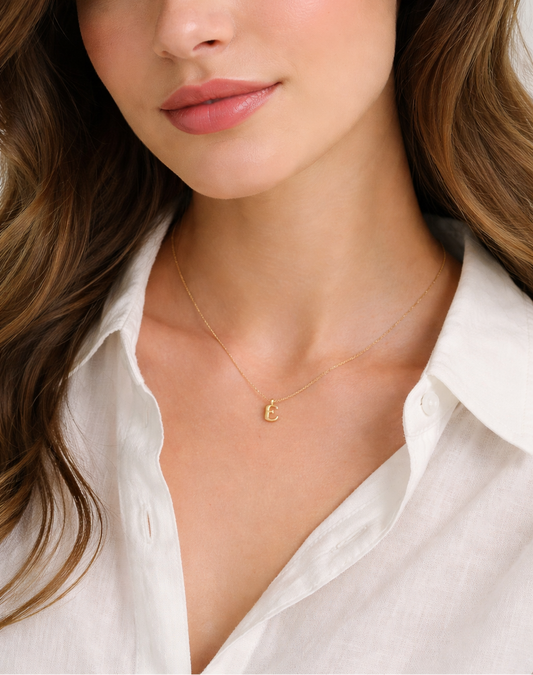 Bubble Letter Necklace E