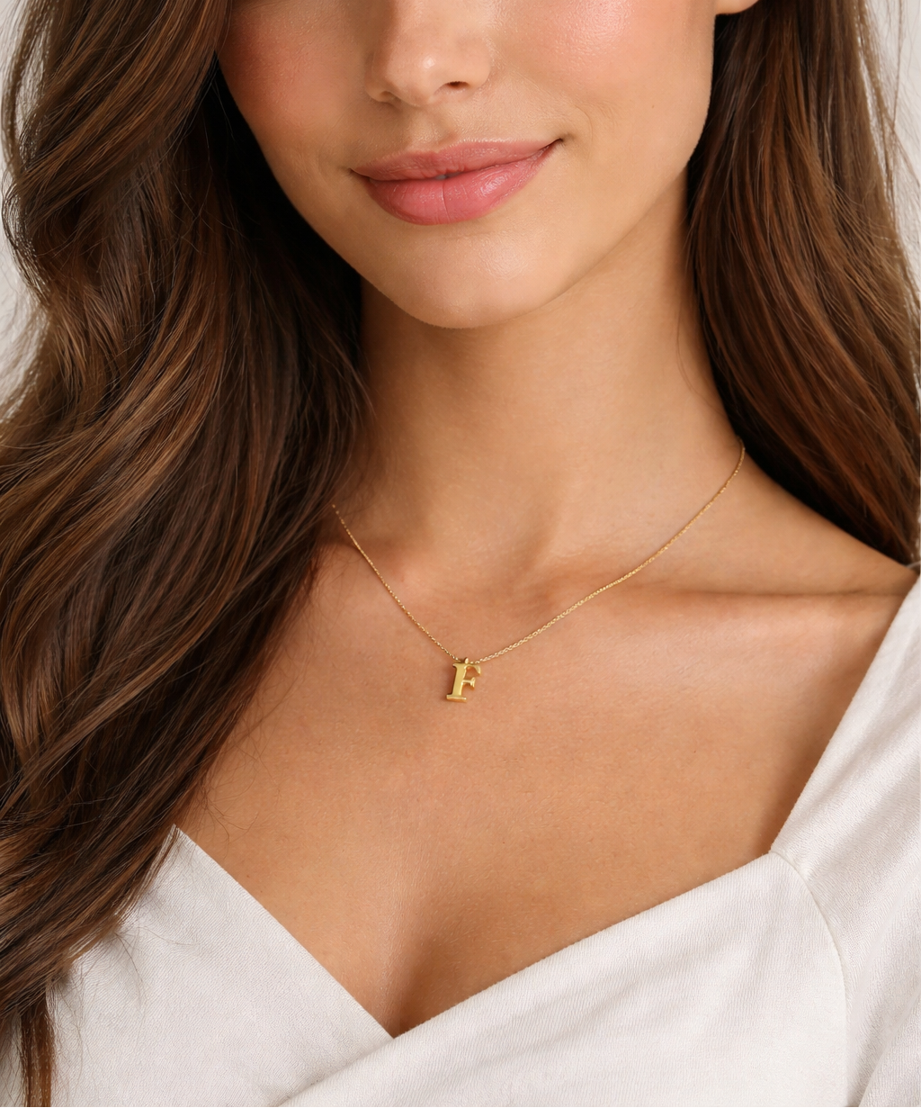 Bubble Letter Necklace F