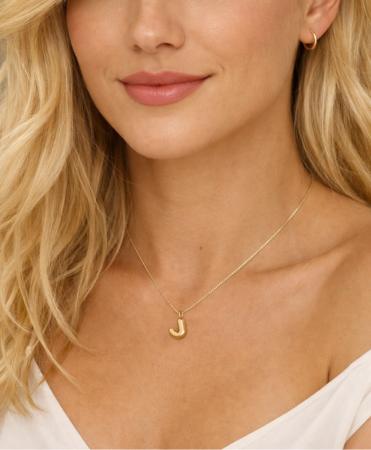 Bubble Letter Necklace J