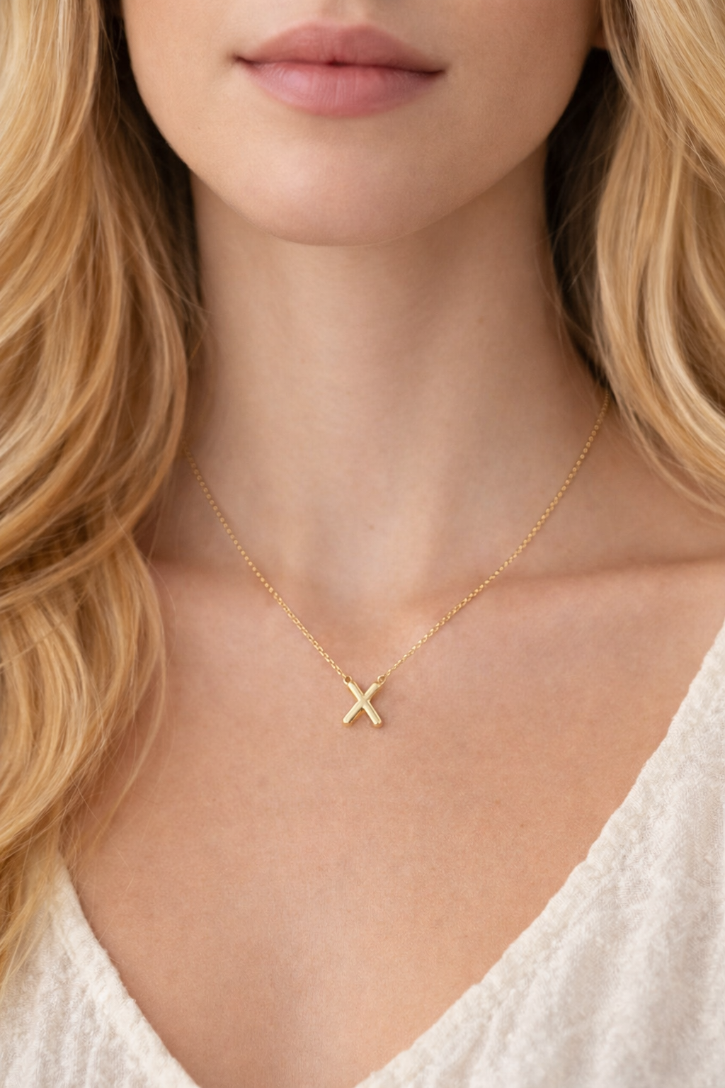 Bubble Letter Necklace Small