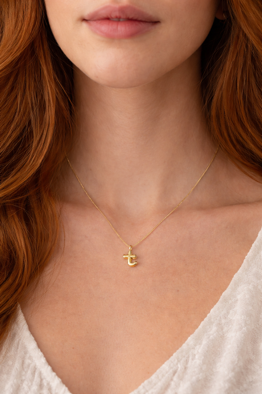 Bubble Letter Necklace T