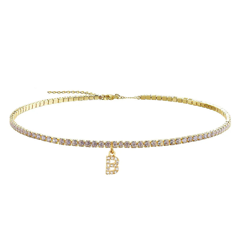 Choker Kette Gold Buchstaben