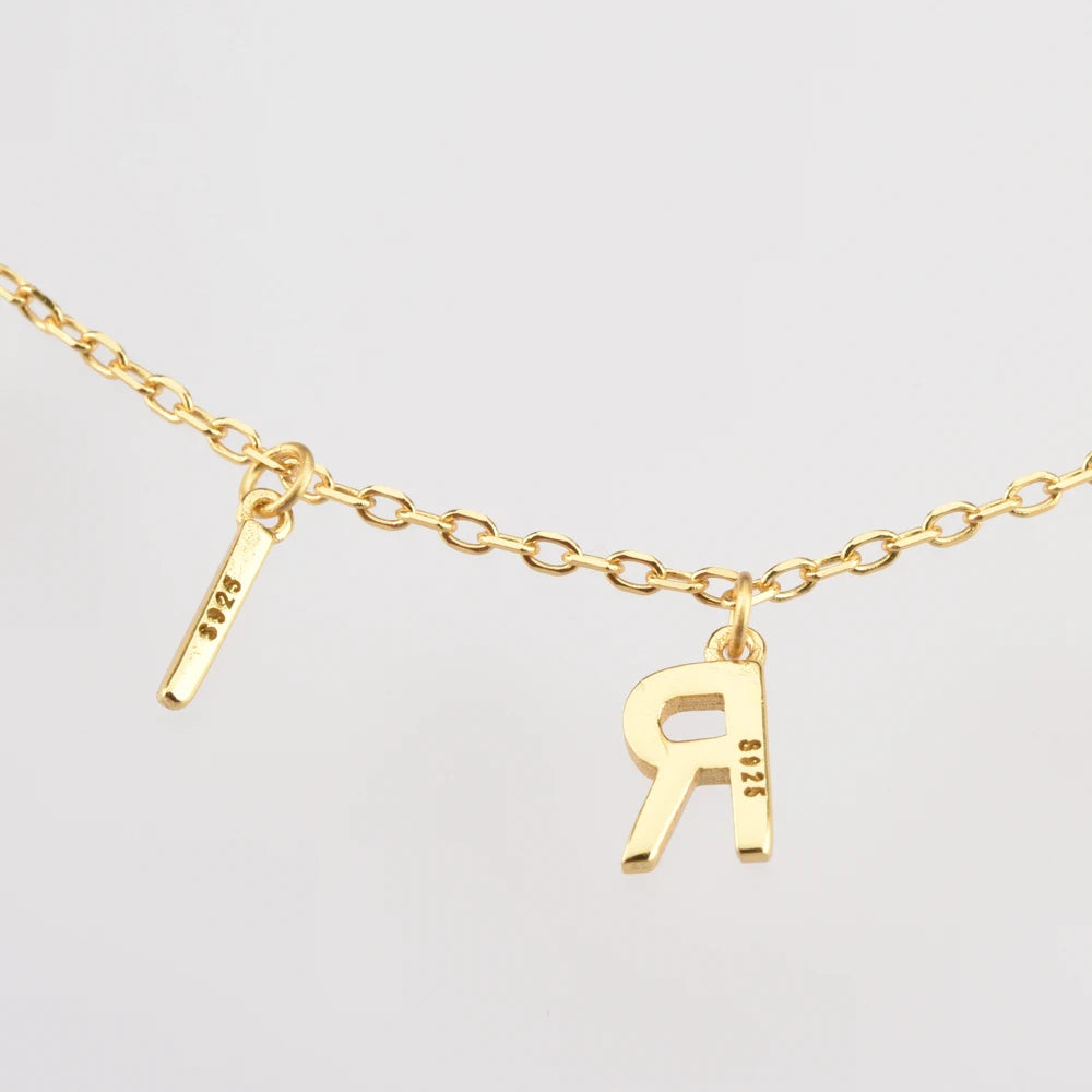 Kette Mit 3 Buchstaben Gold