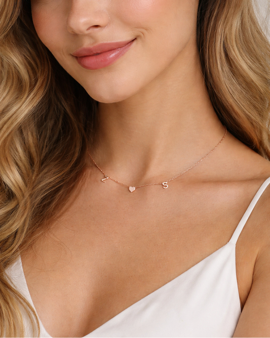 Kette Rosegold 2 Buchstaben