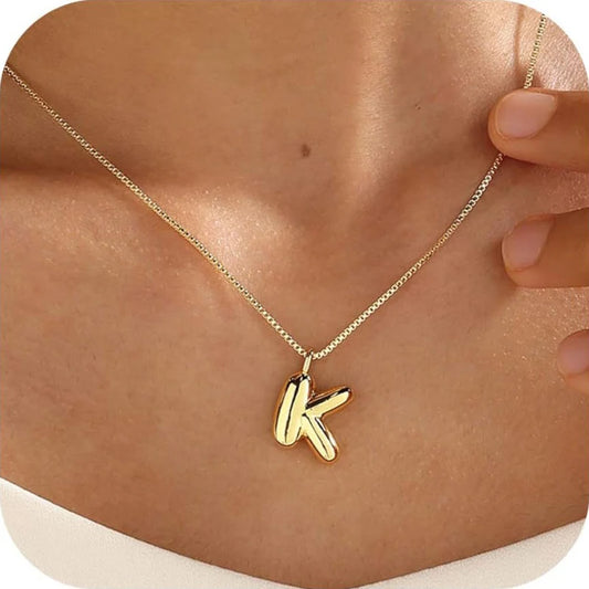 Bubble Letter Necklace K