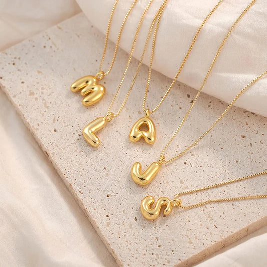 Bubble Letter B Necklace