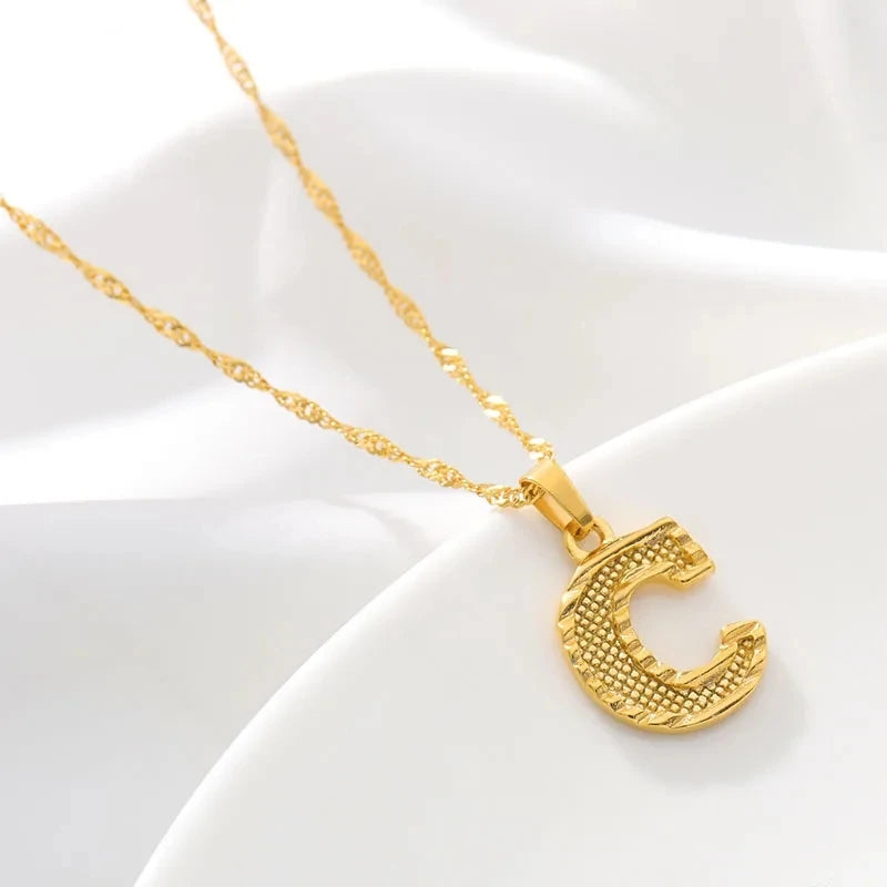 Herren Kette Gold Buchstabe