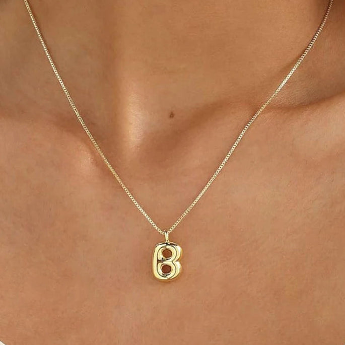 Bubble Letter B Necklace