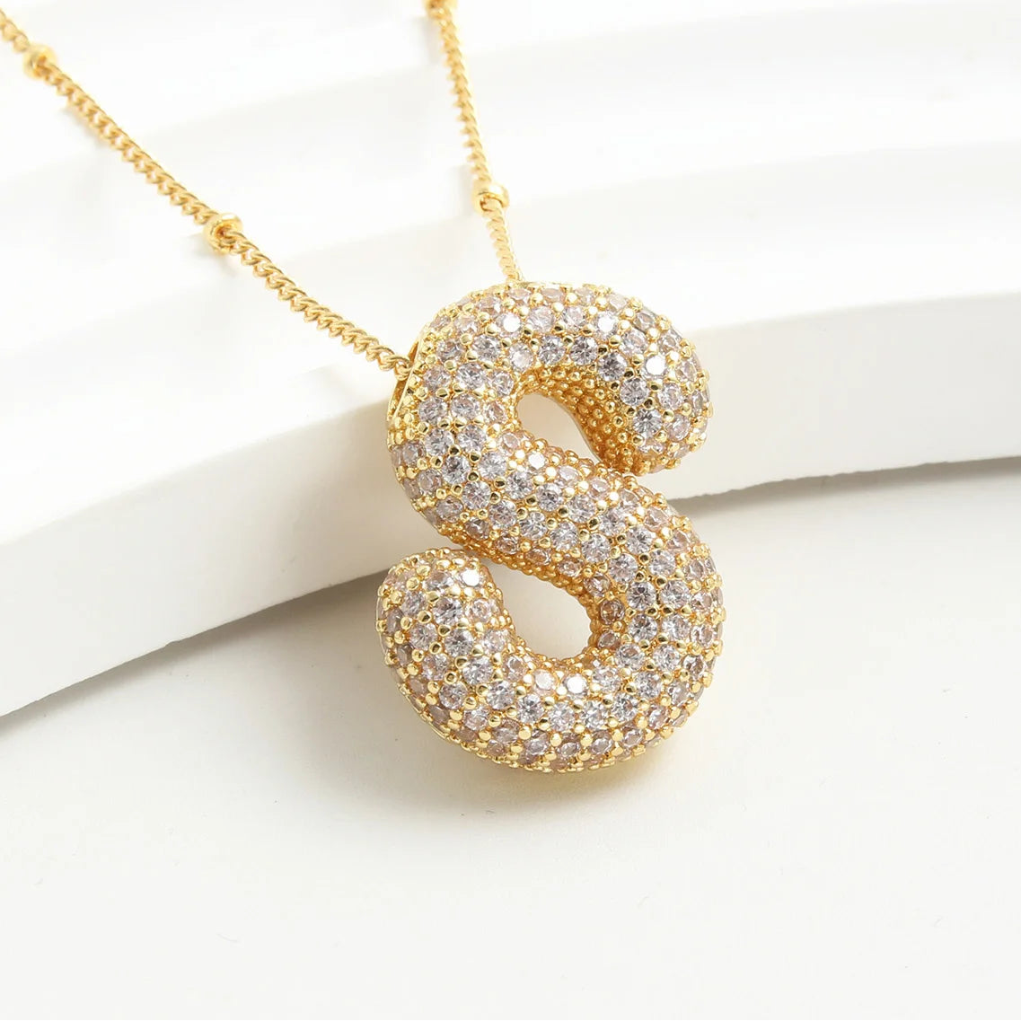 Buchstaben Kette Gold S