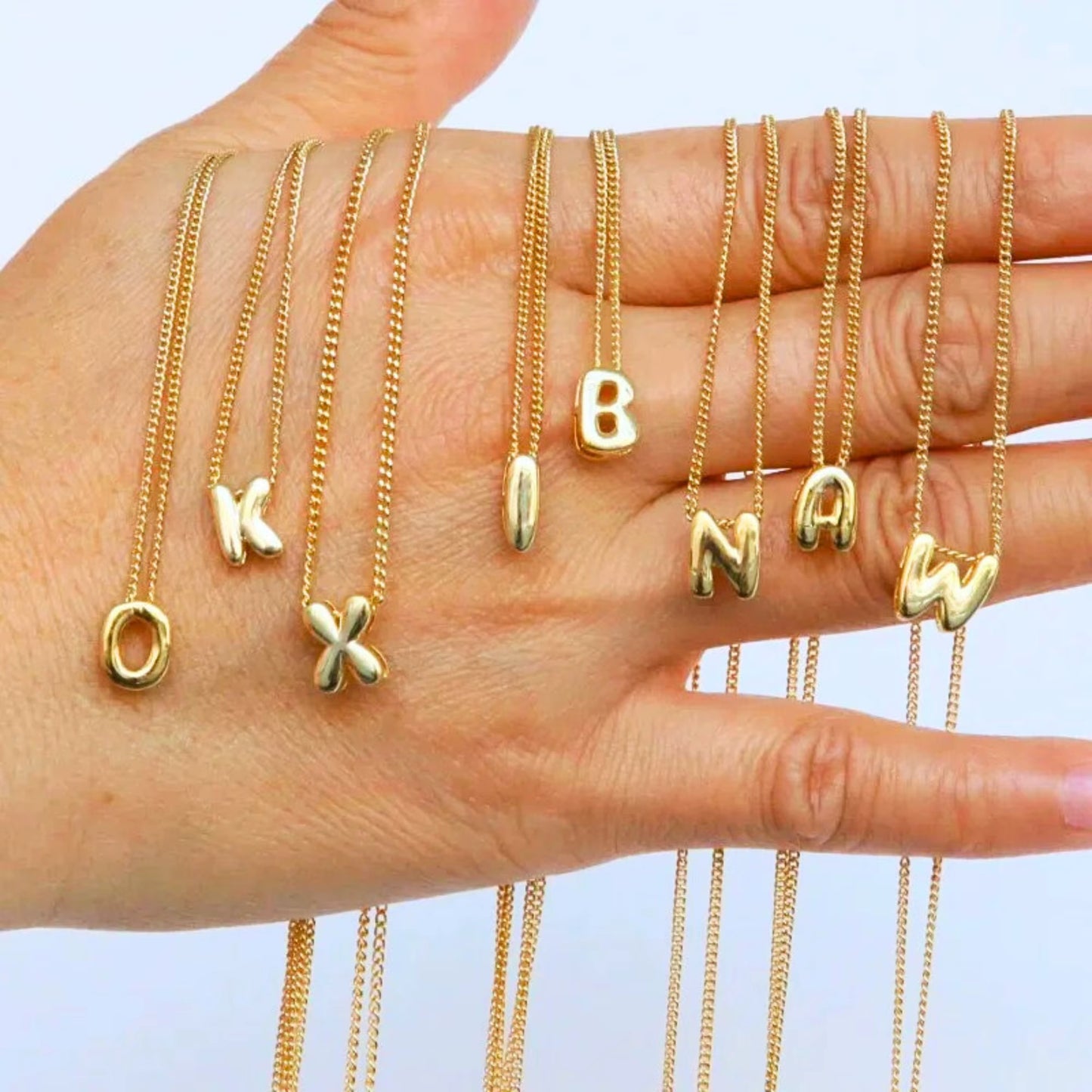 Bubble Letter Necklace Small