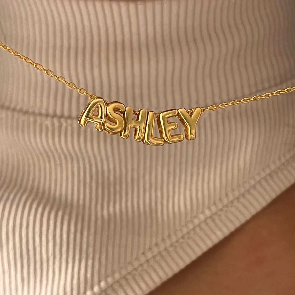 Mini Bubble Letter Necklace