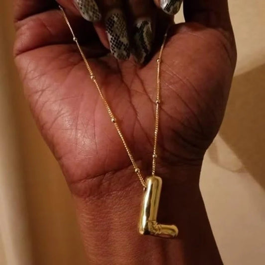 Big Bubble Letter Necklace