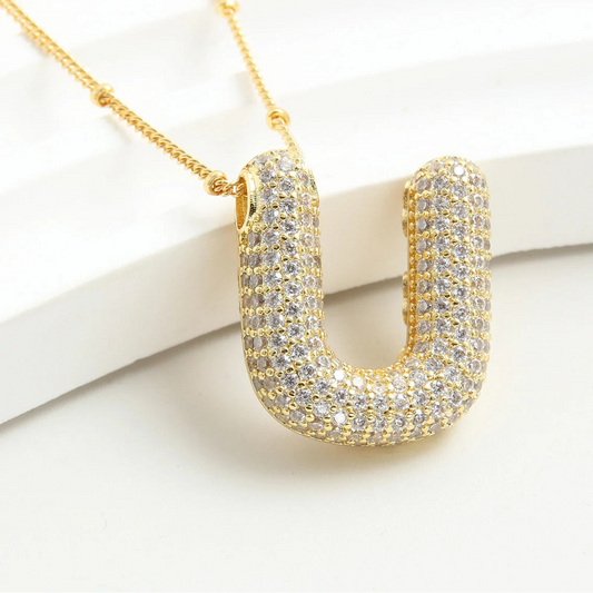 Buchstabe U Als Kette Echt Gold