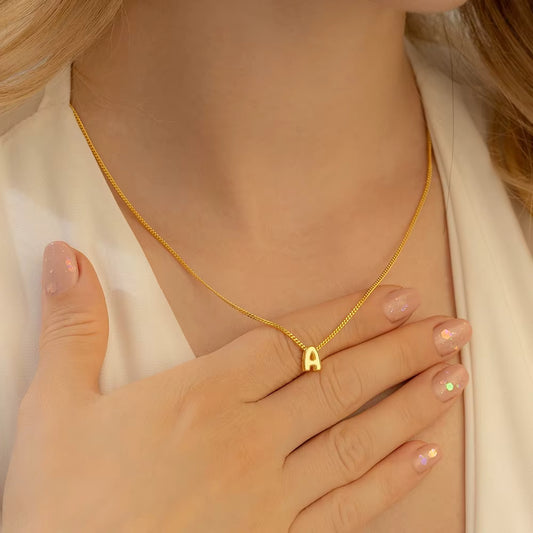 Bubble Letter Necklace Small