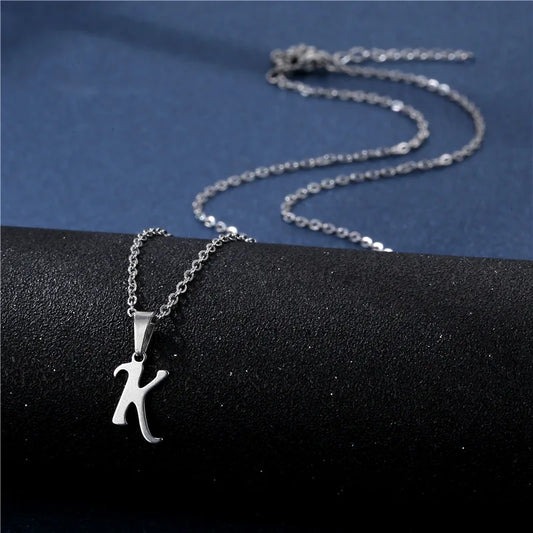 k-letter-necklace-silver