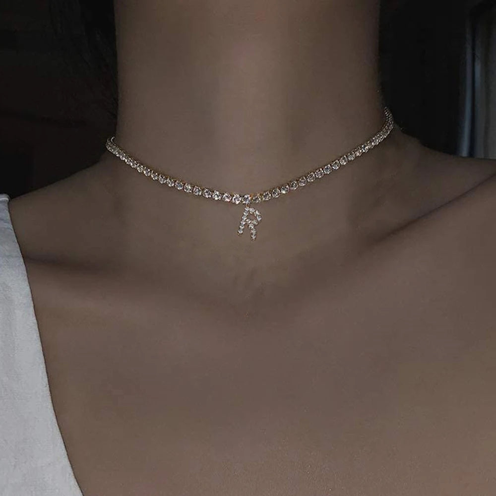 Choker Kette Gold Buchstaben