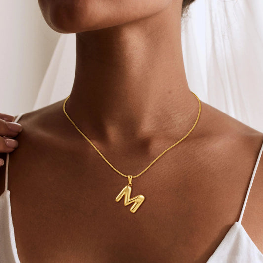 Bubble Letter Necklace M
