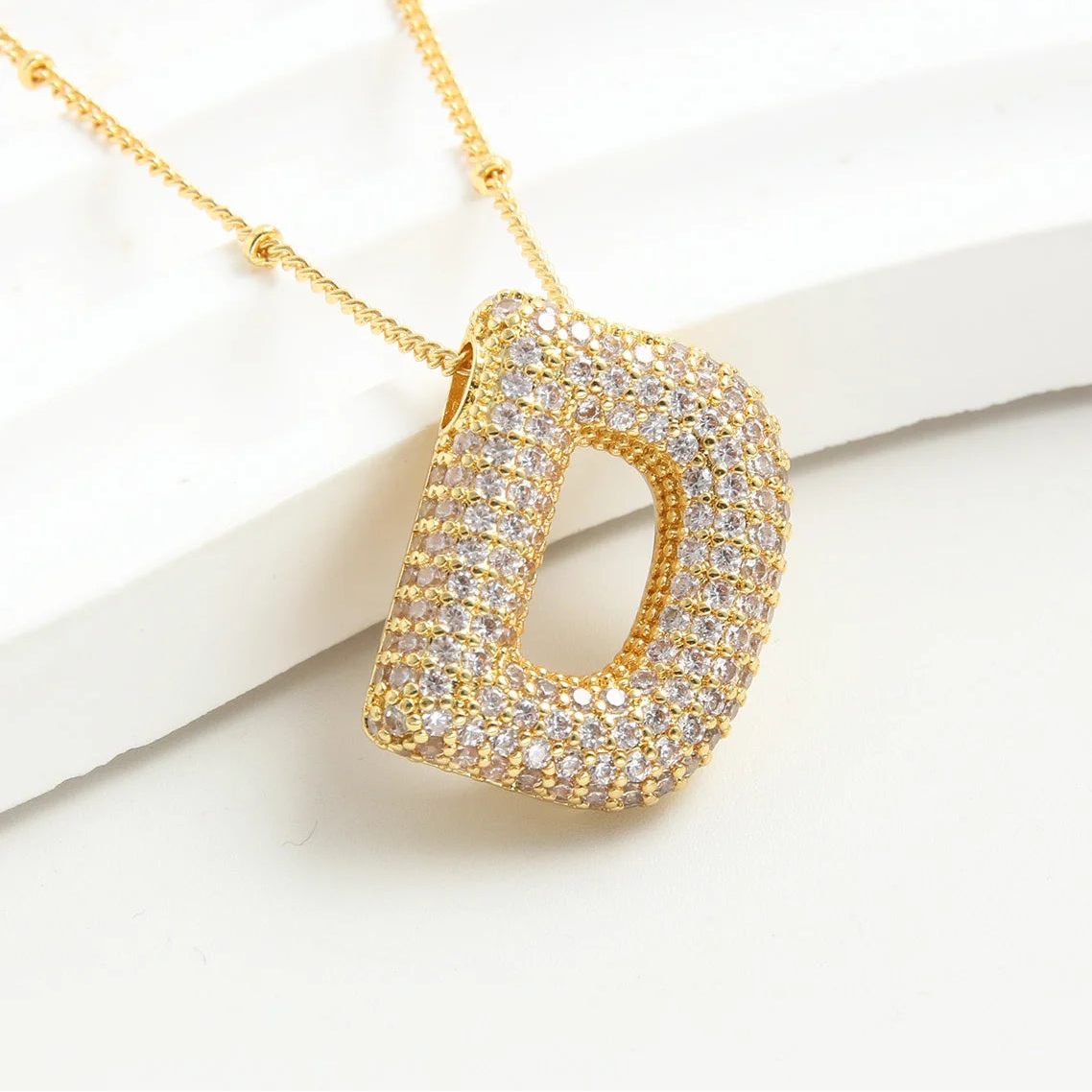 Buchstaben Kette Gold D